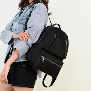 Youth Girl Backpack Multi-pocket Waterproof Nylon College Bag