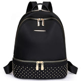 Vintage Oxford Cloth Rivet Women Backpack