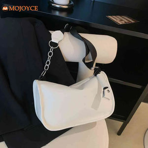 Retro Women Crossbody Bags Solid Chain Shoulder Bags Ladies Handbag