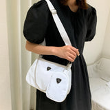 Retro Women Crossbody Bags Crescent Chain Shoulder Bags High Square Solid Bags