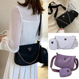 Retro Women Crossbody Bags Crescent Chain Underarm Shoulder Bags