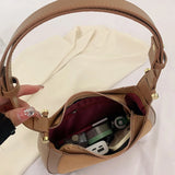 Vintage Women Phone Armpit Bag Brown Handbag