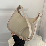 Vintage Women Phone Armpit Bag Brown Handbag