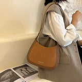 Vintage Women Phone Armpit Bag Brown Handbag
