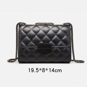 Rhombus Chain Crossbody Bag Quilted Shopping Party Bag
