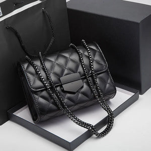 Rhombus Chain Crossbody Bag Quilted Shopping Party Bag