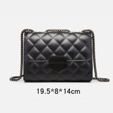 Rhombus Chain Crossbody Bag Quilted Shopping Party Bag