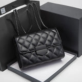 Rhombus Chain Crossbody Bag Quilted Shopping Party Bag