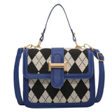 Rhombus Stitching Handbags Spring Shoulder Bag Retro Messenger Small Square Bag