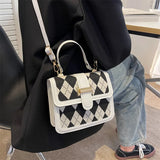 Rhombus Stitching Handbags Retro Messenger Small Square Bag