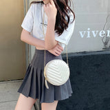 Round Crossbody Bag for Girls Women Purses Hand Bags