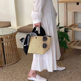 Rural Style Woven Retro Leisure Portable Straw Woven Summer Beach Bag