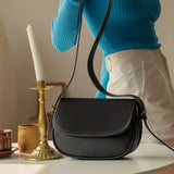 Vintage PU Leather Saddle Shoulder Bag Flap Messenger Crossbody Handbag