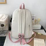 Women Backpack Patchwork Large Capacity Waterproof Nylon School Bag