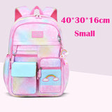 Colorful School Backpack for Girls Waterproof Grade 3 Years