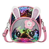 Sequins Backpack Cartoon School Bag For Girl Kindergarten with Rabbit Ear