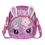Sequins Backpack Cartoon School Bag For Girl Kindergarten with Rabbit Ear