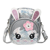 Sequins Backpack Cartoon School Bag For Girl Kindergarten with Rabbit Ear