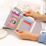 Engraved Kpop Heart Women's Wallet PU Leather Slim Female Purse