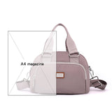 Women's Large Nylon Waterproof Crossbody Bag with Zipper Closure