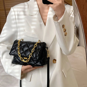 Women's Shoulder Bag Weaving PU Leather Messenger Bag