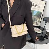 Women's Shoulder Bag Weaving PU Leather Messenger Bag