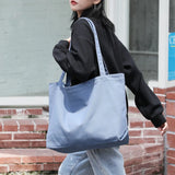 Large Capacity Canvas Tote Bag for Women Solid Casual Shoulder Bag