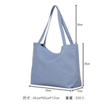 Large Capacity Canvas Tote Bag for Women Solid Casual Shoulder Bag