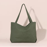 Large Capacity Canvas Tote Bag for Women Solid Casual Shoulder Bag