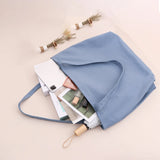 Large Capacity Canvas Tote Bag for Women Solid Casual Shoulder Bag