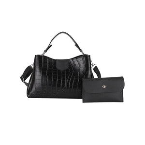 Crocodile Pattern Shoulder Bag Portable Bucket Bag