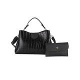 Crocodile Pattern Shoulder Bag Portable Bucket Bag