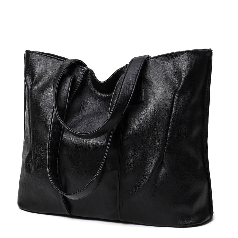 Soft Leather Shoulder Bag Women Large Capacity Handbags
