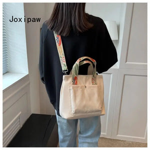 Vintage Large Capacity Shoulder Women Casual Tote Bag