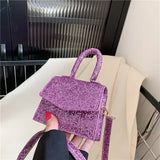 Sequins Crossbody Bag Small Handbag Mini Square Bag