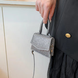 Sequins Crossbody Bag Small Handbag Mini Square Bag