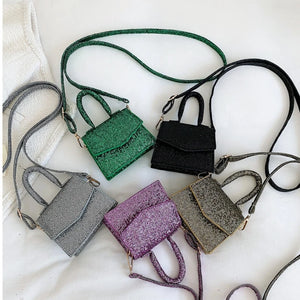Sequins Crossbody Bag Small Handbag Mini Square Bag