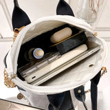 Women's Lingge Embroidery Camera Shoulder Bag Chain Crossbody Bags