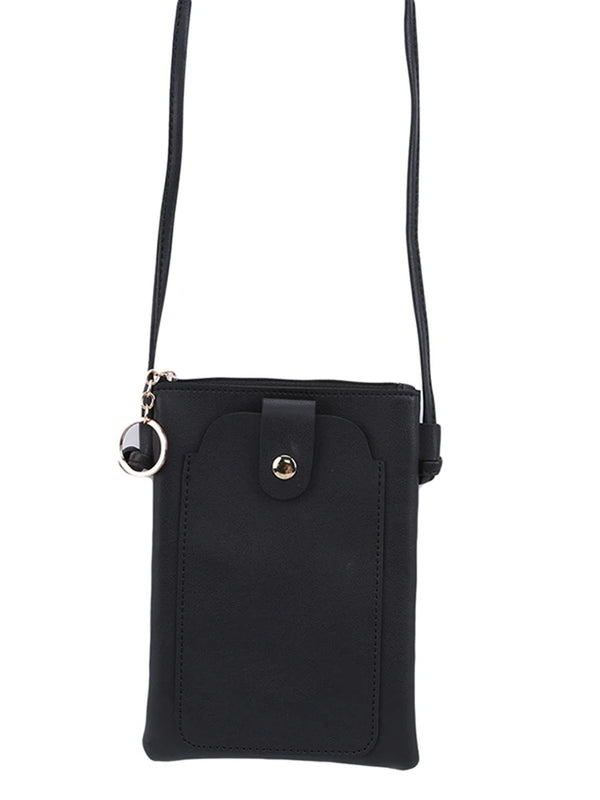 Small Mobile Phone Bag Pu Buckle Safety Shoulder Student Crossbody Bag