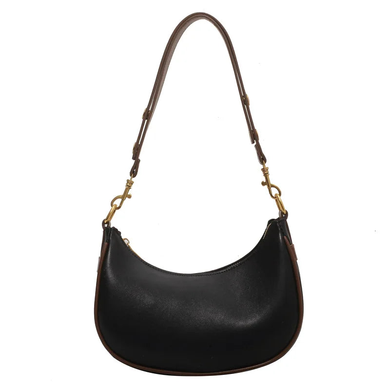 PU Leather Saddle Crossbody Bag for Women