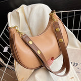 PU Leather Saddle Crossbody Bag for Women