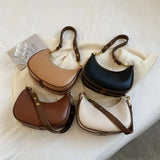 PU Leather Saddle Crossbody Bag for Women