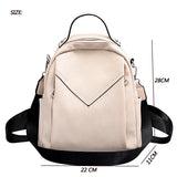 Small Women's Backpack PU Leather School Bag for Teenager Girls Daypack