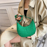 Women's Casual Mini Underarm Bag, Leather Shoulder Tote