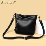 Large Capacity Leather Crossbody Bag For Women Soft Leather Shoulder Bag