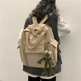 Waterproof Nylon Backpack School Bag for Teenage Girl Shoulder Travel