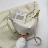 Women Shoulder Bags Messenger Bags Pu Leather Texture Crescent Bags