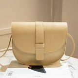 Solid Saddle Bag Casual Women's Bag Female Single Shoulder Bag