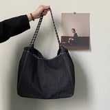 Spring Autumn Women Shoulder Bags Denim Tote Bags Girls Shoppers