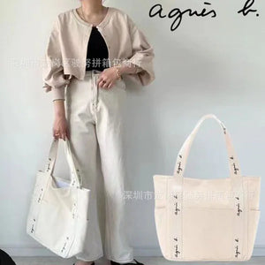 Spring Autumgirls Canvas Shoulder Bag College Student Portable Schoolbag